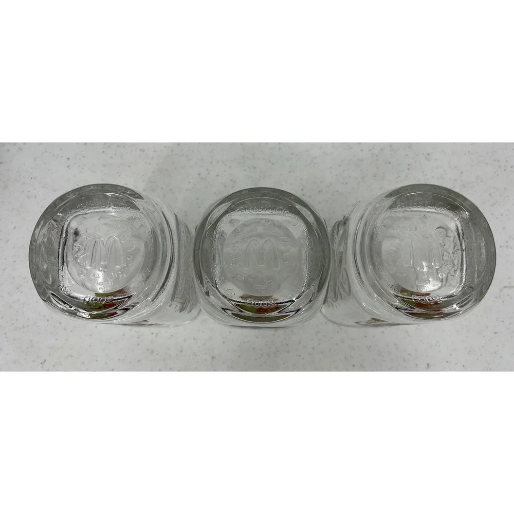 Vintage McDonald's Disney Year 2000 Animal Kingdom Glass Mickey Mouse Set Of 3